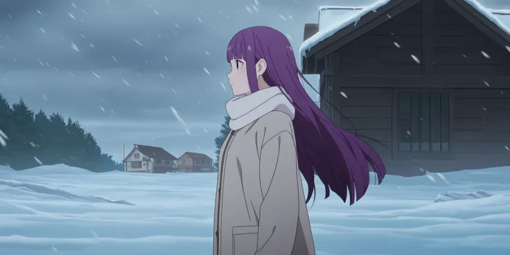(best quality,4k,8k,highres,masterpiece:1.2),ultra-detailed,realistic,,anime,pastel colors,soft lighting,shiny skin, posing, (cold ambiance), 
soufrie,,,,,,, fern, , anime coloring, rezero_style, 
rezero_style, anime screencap,, ) 
 ,,,,,, outdoor, ,,, , ,...