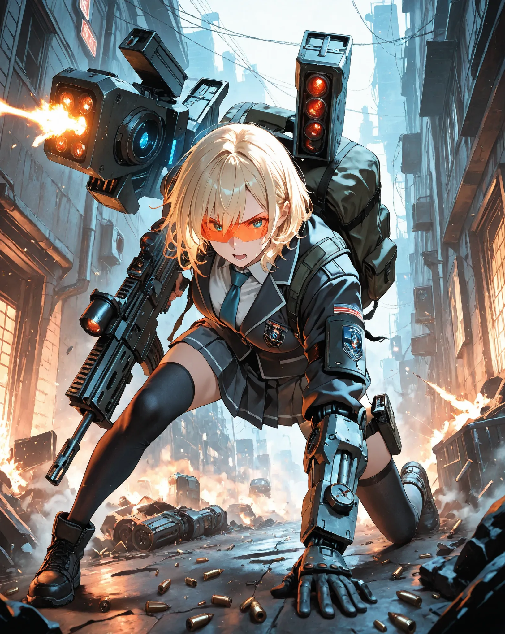 近未来の武装JK達