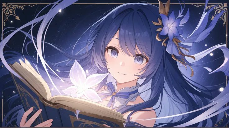 SeaArt prompt「place your face in the center」Add elements to the、for a more balanced composition!and adjust it as follows。
correction prompt(English)
"A mystical and elegant character with long flowing hair, adorned with delicate orchid flowers. The outfit ...