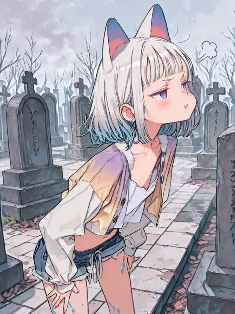 ((Kuroboshi Kouhaku style)), ((Masterpiece)), ((best quality, very aesthetic, absurdres, newest, detailed background, High Definition)), (8K), ((1girl)), (cute young girl), (Healthy Gaunt body, Textured skin, small chest, tilt head), ((platinum-gold hair))...