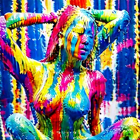 [超写実妹子] Colorful Paint Body 2