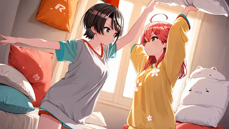 ホワミコ枕投げバトル