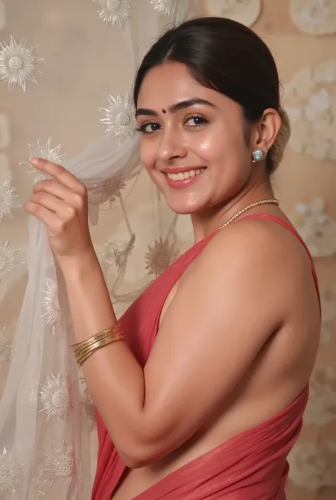 sexy indian woman in sari posing for the camera, draped in transparent cloth, indian, indian super model, indian girl with brown skin, very seductive pose, provocative indian, very pretty model, very beautiful girl, sexy girl with dark complexion, indian g...