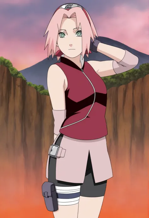 masterpiece, best quality, very detailed, , masterpiece, best quality, eyelashes, (Beautiful Eyes), cowboy shot, anime, Official Illustration, Official anime artwork, anime screencap, anime coloring, masterpiece, best quality, 1girl, solo, sakura haruno\(n...