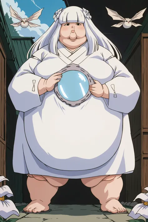 Fat_neck , Fat head , eyes with crushed cheeks , nose with crushed cheeks , mouth with crushed cheeks , chin roll , chubby, obesity, chubby, shortness of breath, Wide angle , Ultra-detailed illustration , masterpiece , top quality, fat, chubby, obese , sco...