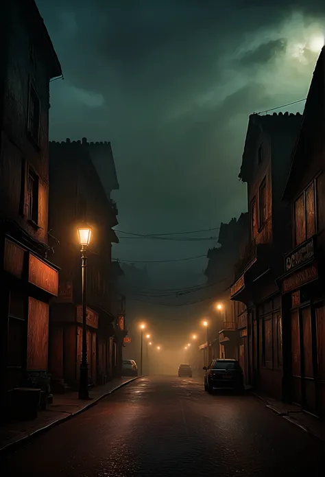 Silent Hill is a cursed city in Ralph Blackrock style. forgotten, dark, Scary Shadows in the City. in Ralph Blackrock style, Ed Emshwiller, Mariane Lawton , Arthur Rackham. very beautiful, Gash , cinematic, dark, creepy, Mysterious, modern vintage , R...