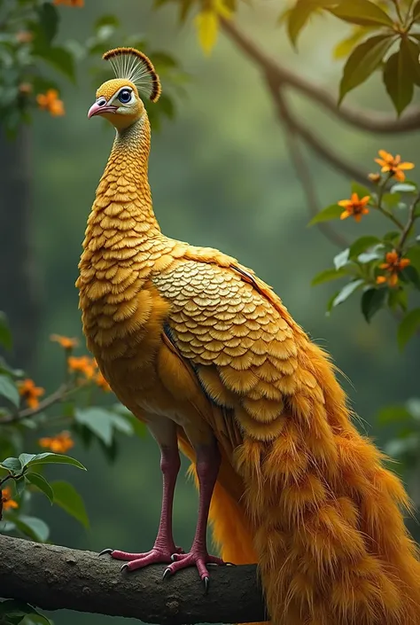 Golden peacock