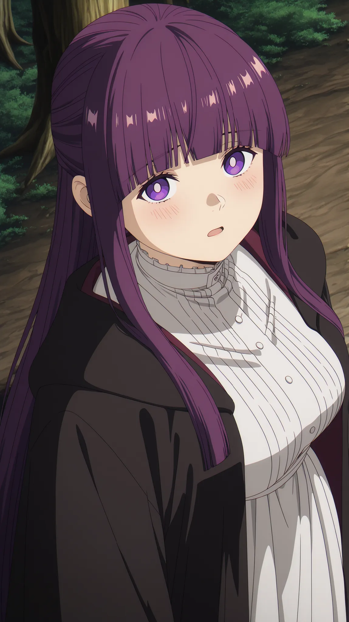  Fern,
High quality ,  best quality , masterpiece,  High Resolution , detailed face( LoRA: Fern),anatomically correct, detailed hair Style( LoRA: Fern), anipai_style, anime screencap, anime coloring
solo, 1 girl,
long hair, bangs, purple eyes, purple hair,...