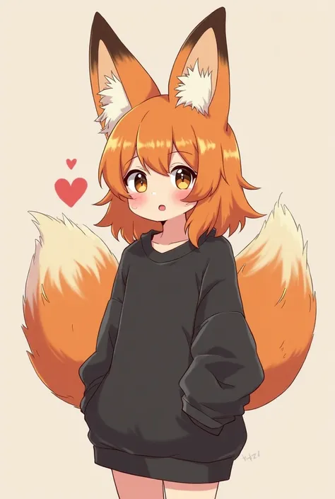 (muted colors, color palette extremely pleasing to the eye, aesthetic artistic pale pastel colors, semi-monochrome:1.2) pretty girl in loose black sweatshirt, orange hair, big furry fox ears, fox girl, Furry art, furry commission oc, aesthetic, happy, in love, blushing, Ahegao, Plain background, orange!!, thick stroke, Simplistic art style, Order drawing, Beautiful minimal details