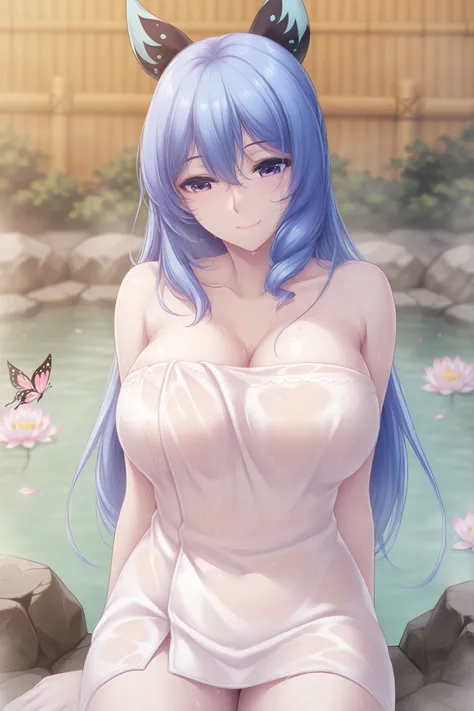 wet towel,Hot Springs,Wuyang,Smile,blush,petal,lotus,4K Ultra HD,Realism,Professional grade ,Fine Details,realistic photo,Splash ink and watercolor,Ambilight,warm and soft,Dream butterfly,Humid air,sunshine warm