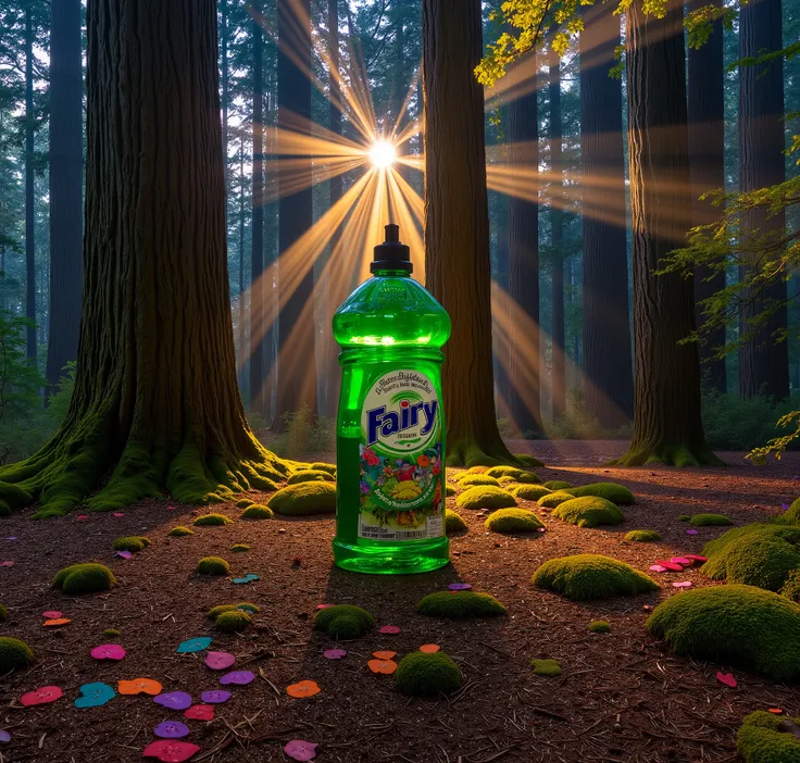 In_Wild_Forest,A magical, enchanted forest bathed in soft, ethereal light. Towering ancient trees with twisted, gnarled branches stretch towards the sky, their leaves glowing faintly with bio-luminescent hues of green and blue. The forest floor is lush wit...