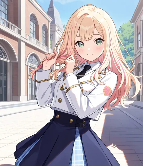 (masterpiece),(top quality),(Super Detailed),(best illustration),( best shadow ),(very high definition),(Detailed Background),(very aesthetic),Gakuma,thisTracking2idol,  this_Tracking, 1girl, solo, long hair, stare at the viewer, blush, Smile, Green Eyes, ...