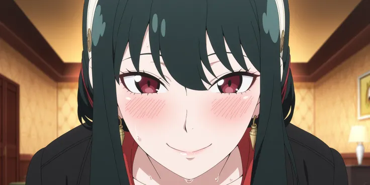 (best quality,4k,8k,highres,masterpiece:1.2),ultra-detailed,realistic,,anime,pastel colors,soft lighting,shiny skin, posing, night, warm ambiance 
soufrie,,,,,,,  , 1girl, yor briar, 
rezero_style, anime screencap,, ) , 
 ,,,,,, indoor, ,,, living room, , ...