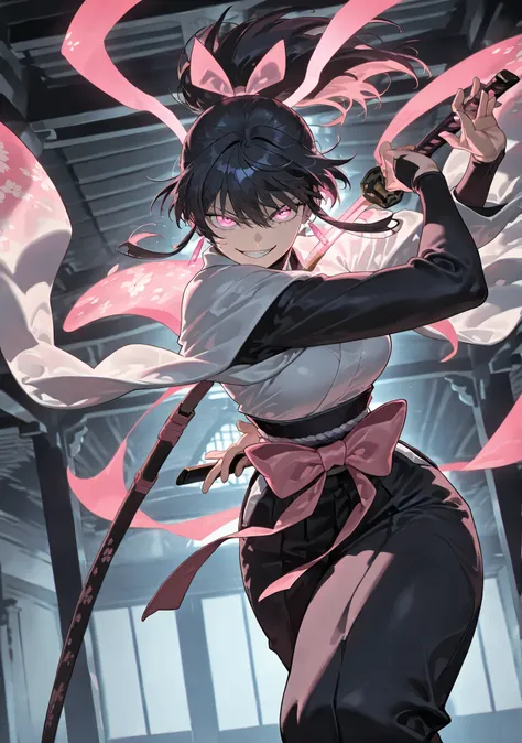 (anime coloring),(anime style),(masterpiece:1.2), (best quality:1.2), (very aesthetic:1.2), (absurdres:1.2), (detailed background:1.2),(newest),(highly detailed),(dynamic lighting), kagari hiyuki (kagurabachi),1girl, kagari hiyuki, black hair, long hair ha...