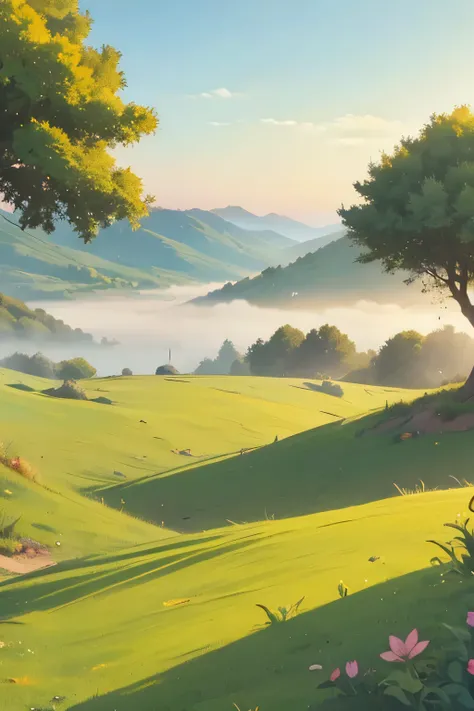 landscape with a misty dawn