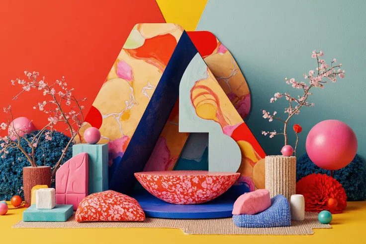 Geometry Model、Oil Eke Art、colorful、Artwork、COOL JAPAN