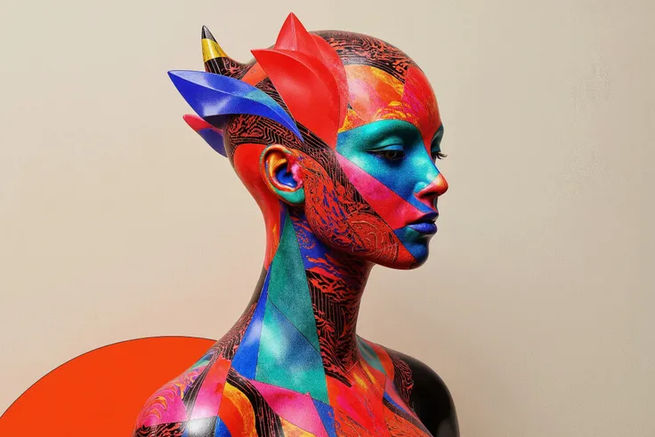 Geometry Model、Oil Eke Art、colorful、Artwork、COOL JAPAN