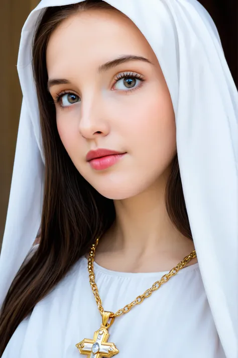 Very beautiful and real Virgin Mary looks at me closely