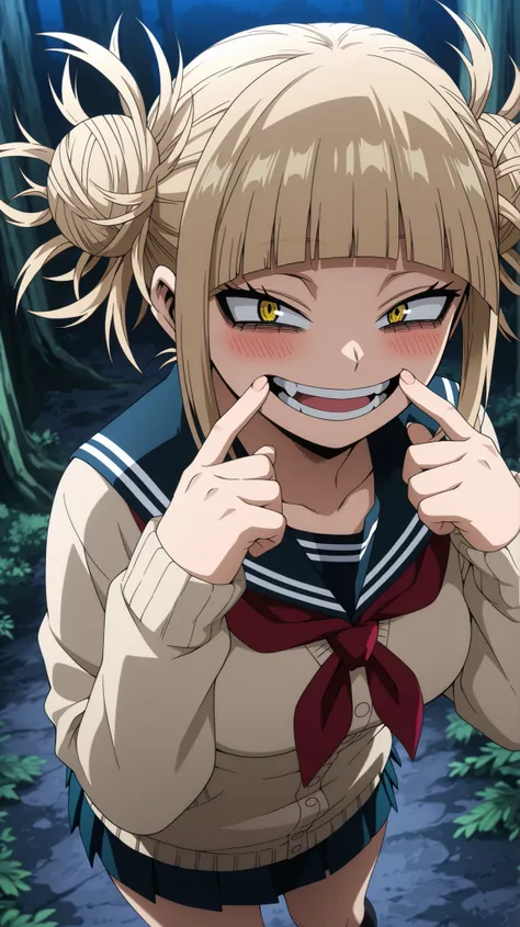 , toga himiko, my hero academia
High quality ,  best quality , masterpiece,  High Resolution , detailed face( LoRA: toga),anatomically correct, detailed hairstyle( LoRA: toga),anime Coloring
solo, 1 girl
bangs, blonde hair, yellow eyes, blunt bangs, hair b...