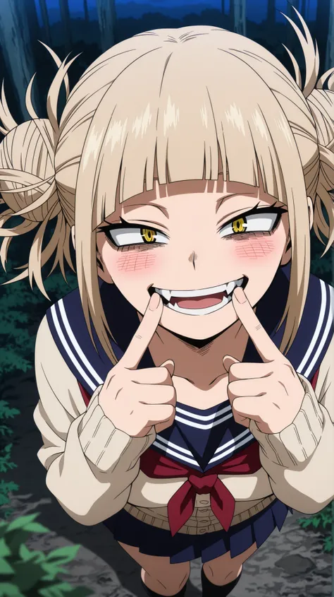 , toga himiko, my hero academia
High quality ,  best quality , masterpiece,  High Resolution , detailed face( LoRA: toga),anatomically correct, detailed hairstyle( LoRA: toga),anime Coloring
solo, 1 girl
bangs, blonde hair, yellow eyes, blunt bangs, hair b...