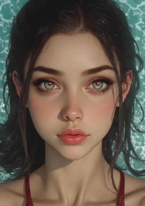 Realistic (photorealistic Realism), (high resolution), ((intricately detailed digital art)), professional photography, ((portrait)) a cute 1 Female, European, (ultra realistic texture details: velvety skin, hair.), ((sharp focus, not blurry, high resolutio...