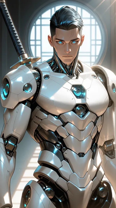 very aesthetic, 걸작, 고해상도, 8k 해상도, high contrast, (semi-realistic), newest, koreanai, best_quality, finely_detailed_eyes_and_detailed_face, (1 humanoid_male, masculine), crew_cut,  slicked_back, realistic_face, synthetic_skin, muscular, strongman, tall_heig...