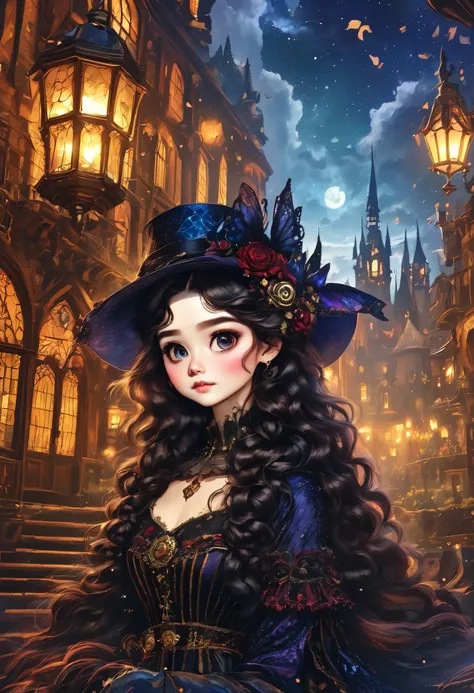 (a heterosexual couple: 1.5, dark style, big eyes, small parts, fluffy black hair), (dark Gothic, Victorian steampunk gothic style), dark, dark setting with skull decorations 32k, fairy tale: 1.4, camera cut: 1.4, ((Dreamlike atmosphere, soft light and mag...