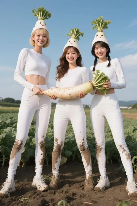 今日は大根畑でロケ