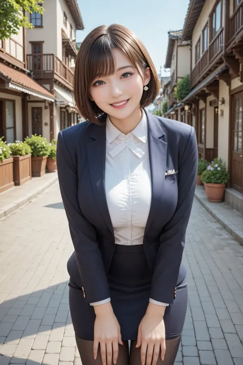 score_9 , score_8_up , score_7_up , super detailed , BREAK Complete Anatomy , 32K , masterpiece , top quality , super high definition , BEAUTIFUL FACE AND EYE DETAILS , Beautiful Japanese Woman Placing Her Hand Outside , brown hair , invalid , Smile , Stea...