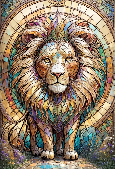 Lion and female lion