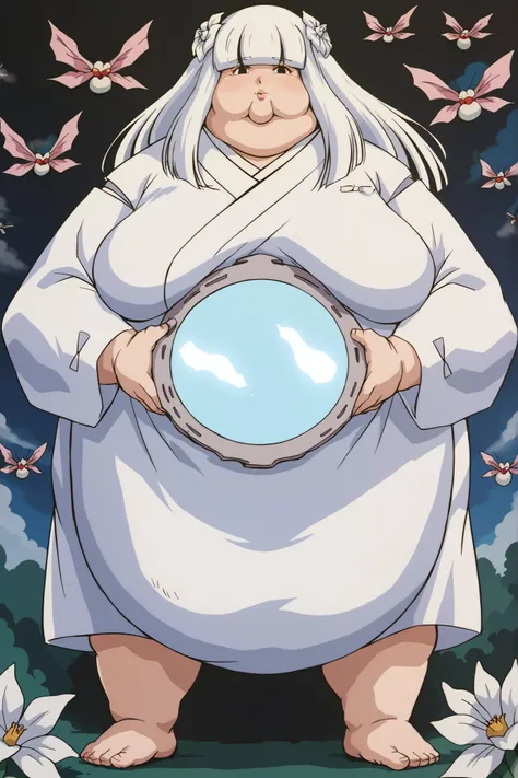 Fat_neck , Fat head , eyes with crushed cheeks , nose with crushed cheeks , mouth with crushed cheeks , chin roll , chubby, obesity, chubby, shortness of breath, Wide angle , Ultra-detailed illustration , masterpiece , top quality, fat, chubby, obese , sco...