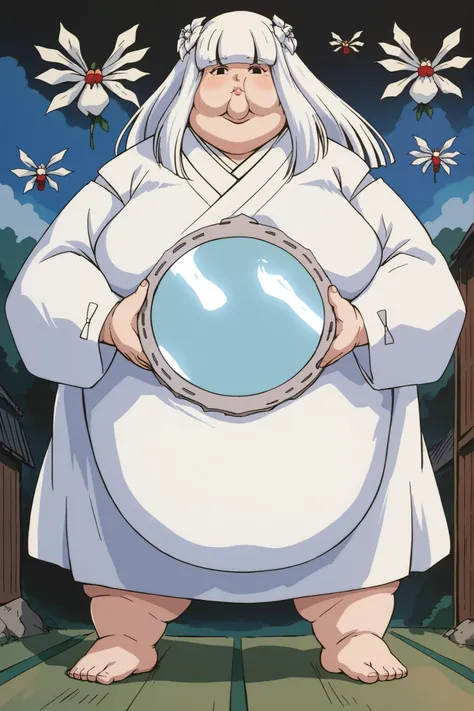 Fat_neck , Fat head , eyes with crushed cheeks , nose with crushed cheeks , mouth with crushed cheeks , chin roll , chubby, obesity, chubby, shortness of breath, Wide angle , Ultra-detailed illustration , masterpiece , top quality, fat, chubby, obese , sco...