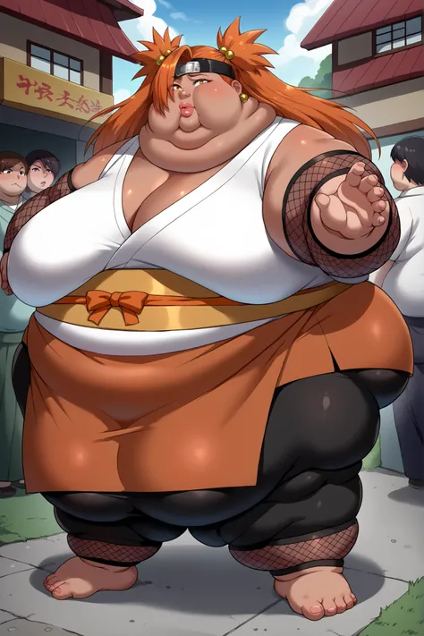 Fat_neck , Fat head , eyes with crushed cheeks , nose with crushed cheeks , mouth with crushed cheeks , chin roll , chubby, obesity, chubby, shortness of breath, Wide angle , Ultra-detailed illustration , masterpiece , top quality, fat, chubby, obese , sco...