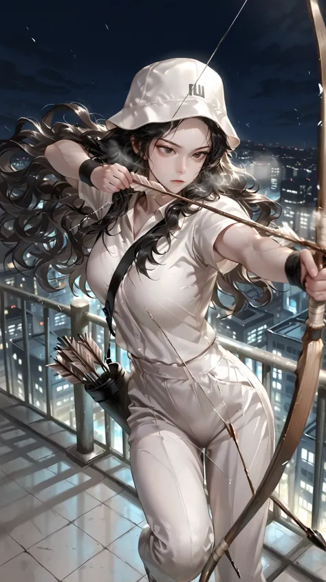very aesthetic, 걸작, 고해상도, 8k 해상도, high contrast, (semi-realistic), newest, koreanai, best_quality, finely_detailed_eyes_and_detailed_face, (1 girl), meduim_hair, wavy_hair,(no bangs, forehead exposed), humongous_breasts, sagging_breasts, muscular, skinny, ...