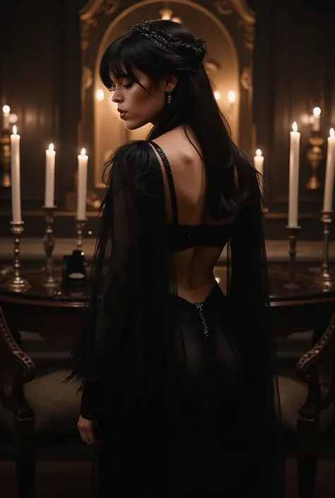 (raw photo) (ultra realistic photography is a masterpiece) (ultra nsfw), A fascinatingly beautiful pale white Asian woman with a thin 176 cm figure and small natural breasts 34B, , her figure is elegantly accentuated by an ultra-revealing gothic lace dress...