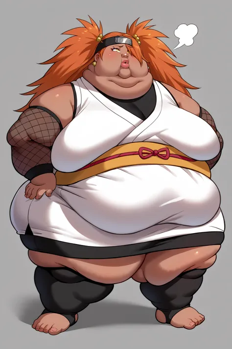 Fat_neck , Fat head , eyes with crushed cheeks , nose with crushed cheeks , mouth with crushed cheeks , chin roll , chubby, obesity, chubby, shortness of breath, Wide angle , Ultra-detailed illustration , masterpiece , top quality, fat, chubby, obese , sco...