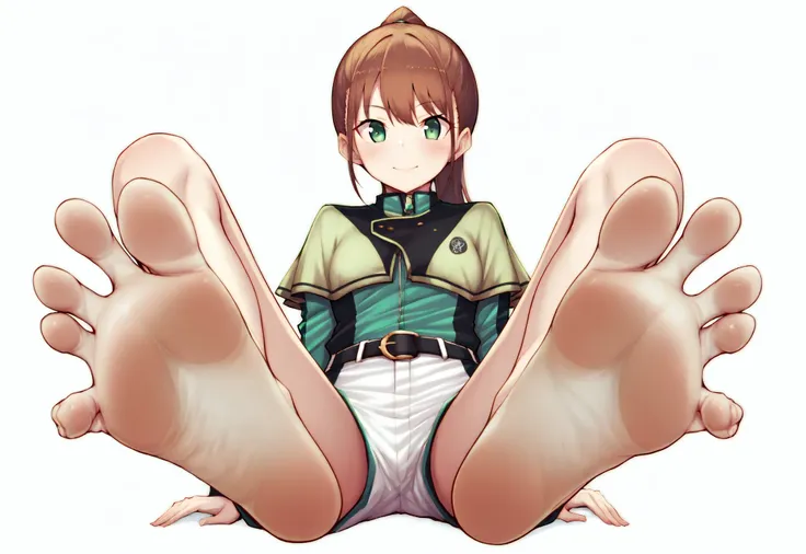  feetを上げて地面に座っている, ハイ only , feetの下からのミッドビュー, woman sitting on very detailed ground in an enigmatic coffee shop、feetを上げている、feetを上げて地面に座っている,  feetのポーズ, Asian、, 詳細なfeetハメ撮り, low angle abdomen, beautiful face with arms and legs in a mysterious coffee shop　At...