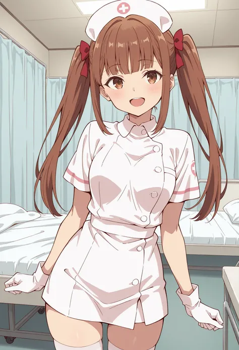 Score_9, score_8_up, score_7_up, source_anime, lyra (girumasu), solo, brown hair, twintails, hair ribbon, blunt bangs, sidelocks, brown eyes, (green eyes:0.8), (best quality), (high quality), {masterpiece}, extremely delicate and beautiful, ultra-detailed...