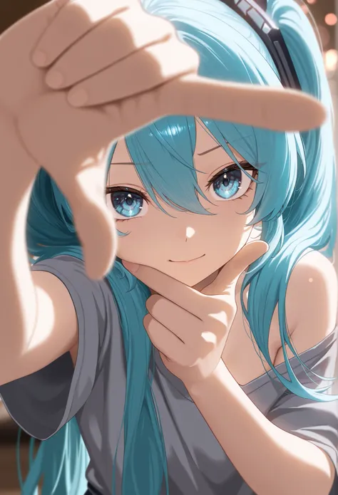 1girl, solo, jett valorant, shag haircut, pony, forehead bangs, hair between eyes, detailed eyes, short sleeves, loose shirt,
pointing, hand focus, forced perspective, hand gesture, dynamic pose, hand close-up, finger gun, in your face pose, playful pose, ...