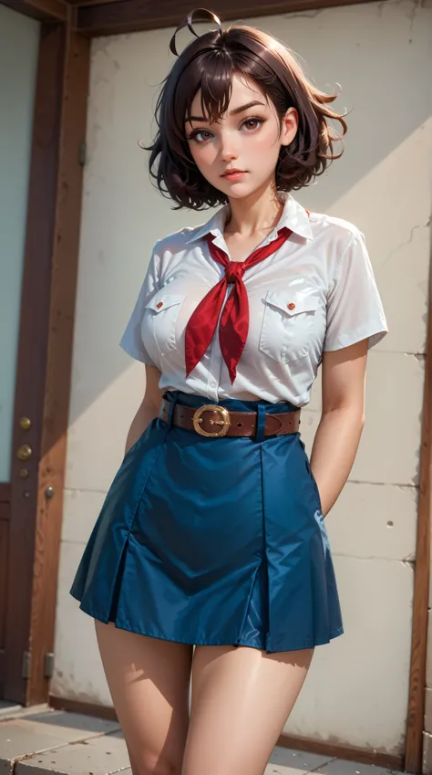 Grey1024,score_9, score_8_up, score_7_up, summer park, detailed eyes, (full body shot:1.2), 8k, (skinny body:1.2), curvy, (hands behind her back:1.2), seductive pose, (looking at viewer, 16k vector photography, young , beautiful eyes, realistic lighting, d...