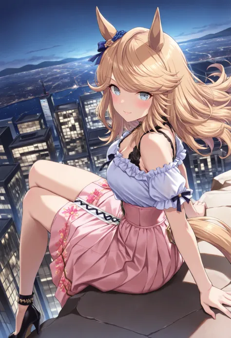 (masterpiece, best quality, perfect face:1.4), wide angle, gold city \(umamusume\), 1girl, floating hair, horse ears, horse tail, tail on the lower back, proportional body, proportional, beautiful hair, beautiful face, beautiful detailed eyes, beautiful cl...