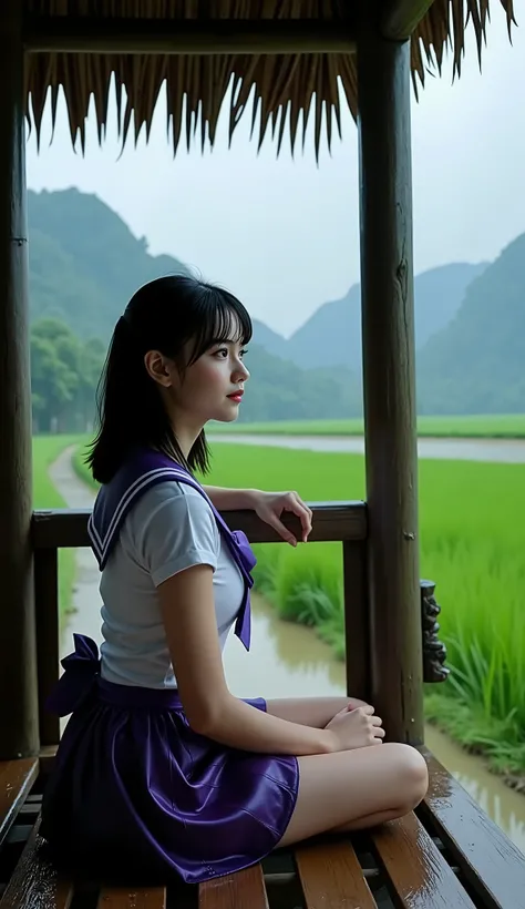 Masterpiece, 8K, Best Quality, Intricate Detail, Ultra Detail, Ultra High Resolution, ((purple eyes: 1.21)), full body portrait, ((Long Distance)), ((Daytime: 1.3)), ((Woman: 1.2)), Standing, HDR, Ultra Detail, EF 24-70mm f/2.8L II USM, Best Quality, High ...
