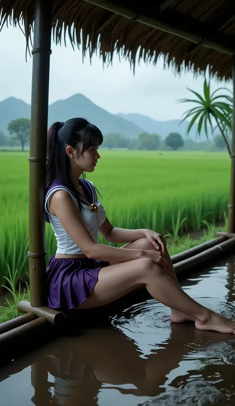 Masterpiece, 8K, Best Quality, Intricate Detail, Ultra Detail, Ultra High Resolution, ((purple eyes: 1.21)), full body portrait, ((Long Distance)), ((Daytime: 1.3)), ((Woman: 1.2)), Standing, HDR, Ultra Detail, EF 24-70mm f/2.8L II USM, Best Quality, High ...