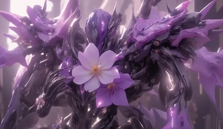 There is a flower in an enlarged view of the robot model, best anime 4K konachan wallpaper, 4K high-definition digital art, detailed digital anime art, do, Anime Art Wallpaper 4k, anime art wallpaper 4k, 4K Detailed Digital Art, detailed anime artwork, ver...