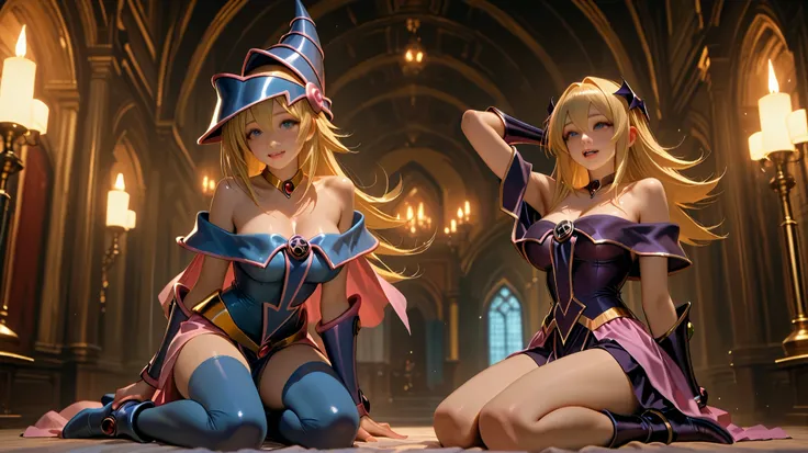  black magician girl、 sexy、 more details、 realistic 、 Top Masterpieces、 Fantasy Backgrounds、 right after the battle starts. Magia de corazón neón. Fondo mágico. Fondo llamativo mágico. Fondo de fantasía 