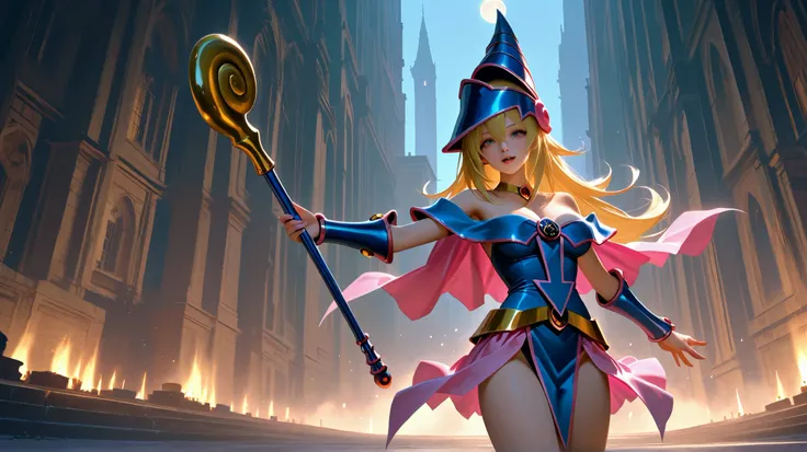  black magician girl、 sexy、 more details、 realistic 、 Top Masterpieces、 Fantasy Backgrounds、 right after the battle starts. Magia de corazón neón. Fondo mágico. Fondo llamativo mágico. Fondo de fantasía 