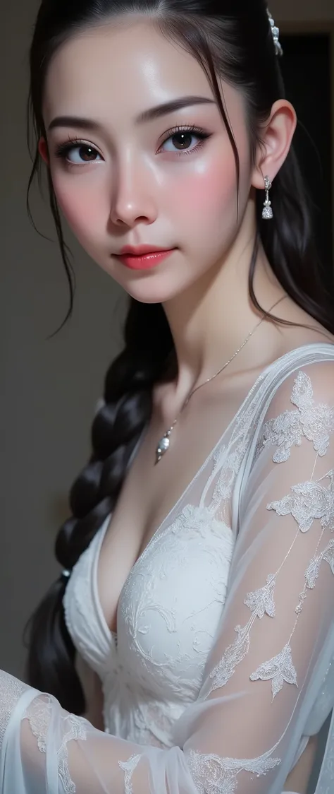 photorealisim、top-quality、超A high resolution、a full picture、Photo of full-body an exquisitely beautiful Nordic-born girl、Extraordinary beautiful girl、Highlights of cheek luster、Detailed cute and beautiful face、(pureerosface_v1:0.008)、Beautiful braids、Glowi...