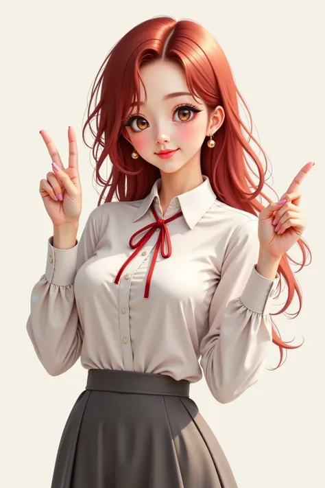 Vサインの女性 v1.0