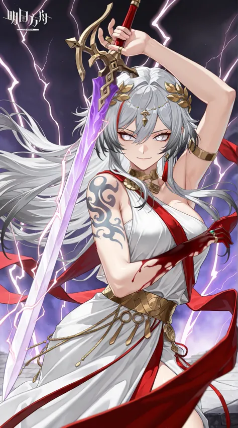 style of [arknights|(748cmstyle:0 . 5)], god rays, cinematic shot,mature, adult, adult woman, masterpiece, best quality, amazing quality, very aesthetic, high resolution, ultra-detailed, absurdres,
1girl, solo, upper body focus, side eye, cowboy shot, side...