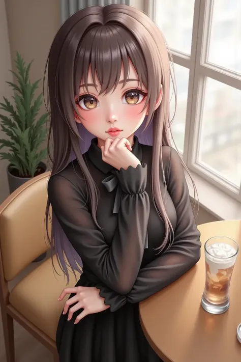テーブルで笑談する女性 v1.0
